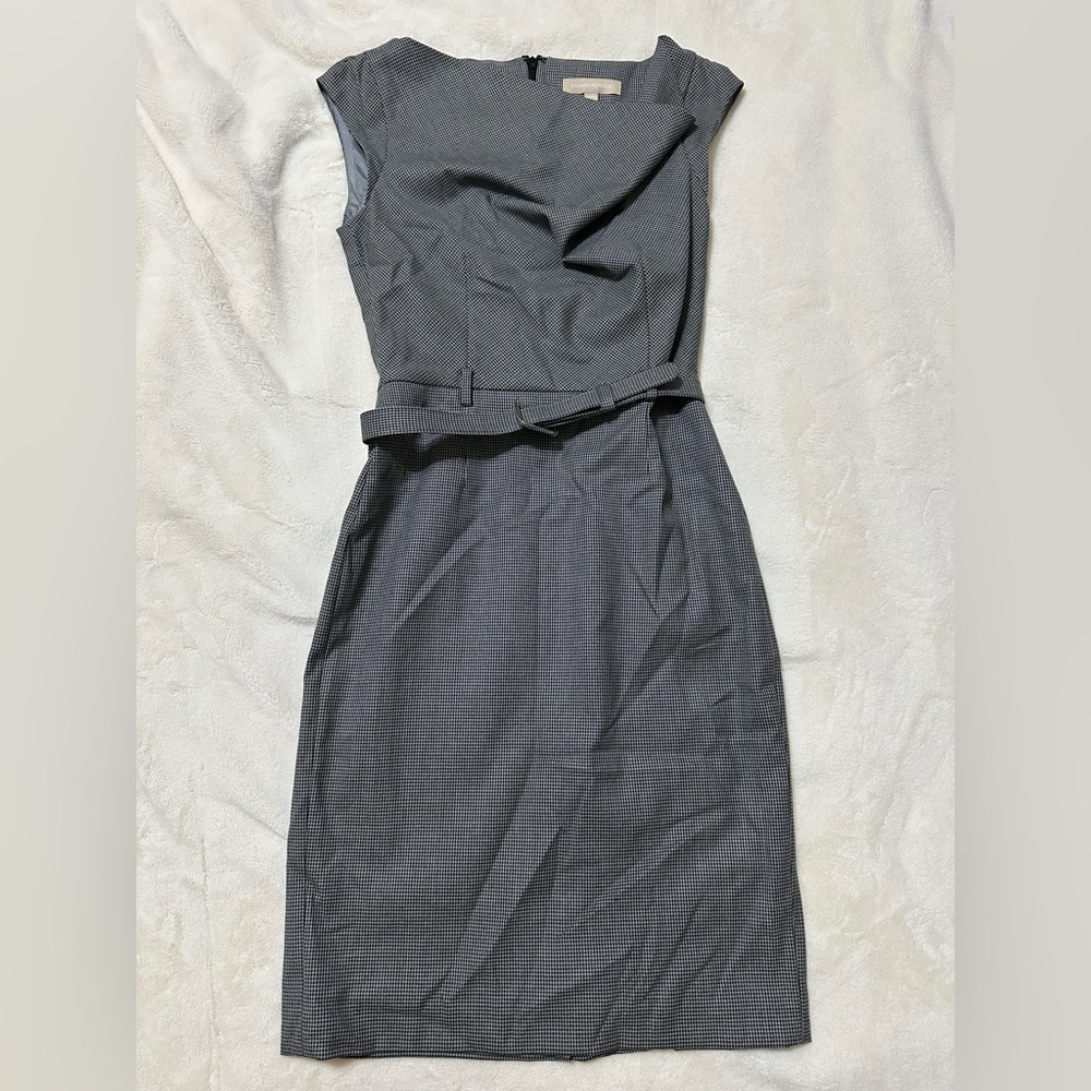 Banana Republic black combo belt dress Size 0P NWT